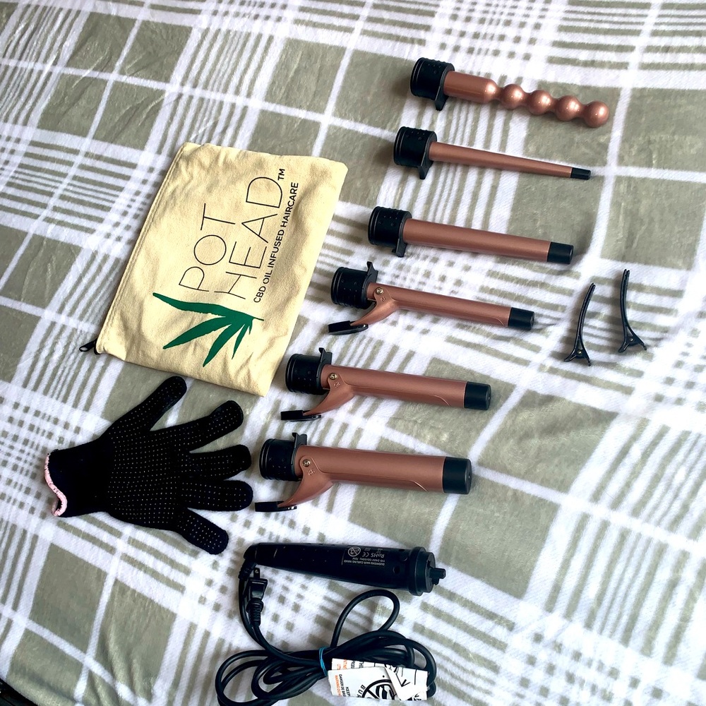 6 in 1 Curling Iron Wand Set by Laluztop Hair